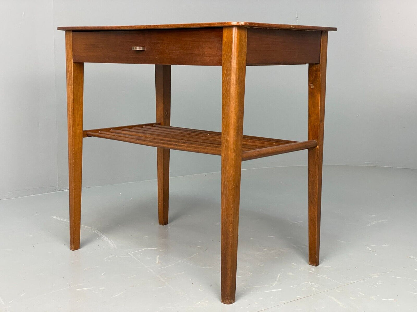 EB6880 Vintage Danish Walnut Bedside Unit Side Table 1950s Retro MWOO