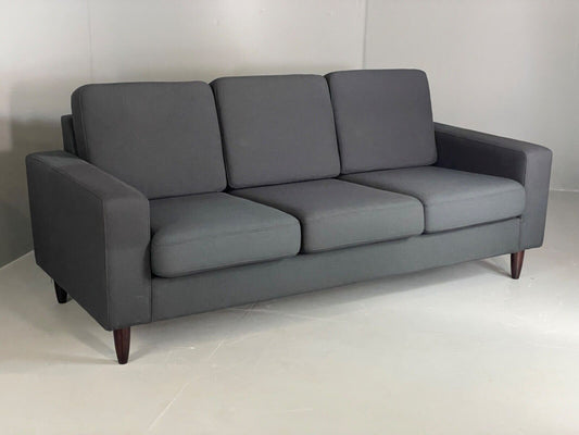 EB6120 Modern Danish Sofa by Hurup Slate Grey Fabric Beech 1980s Style M3SS