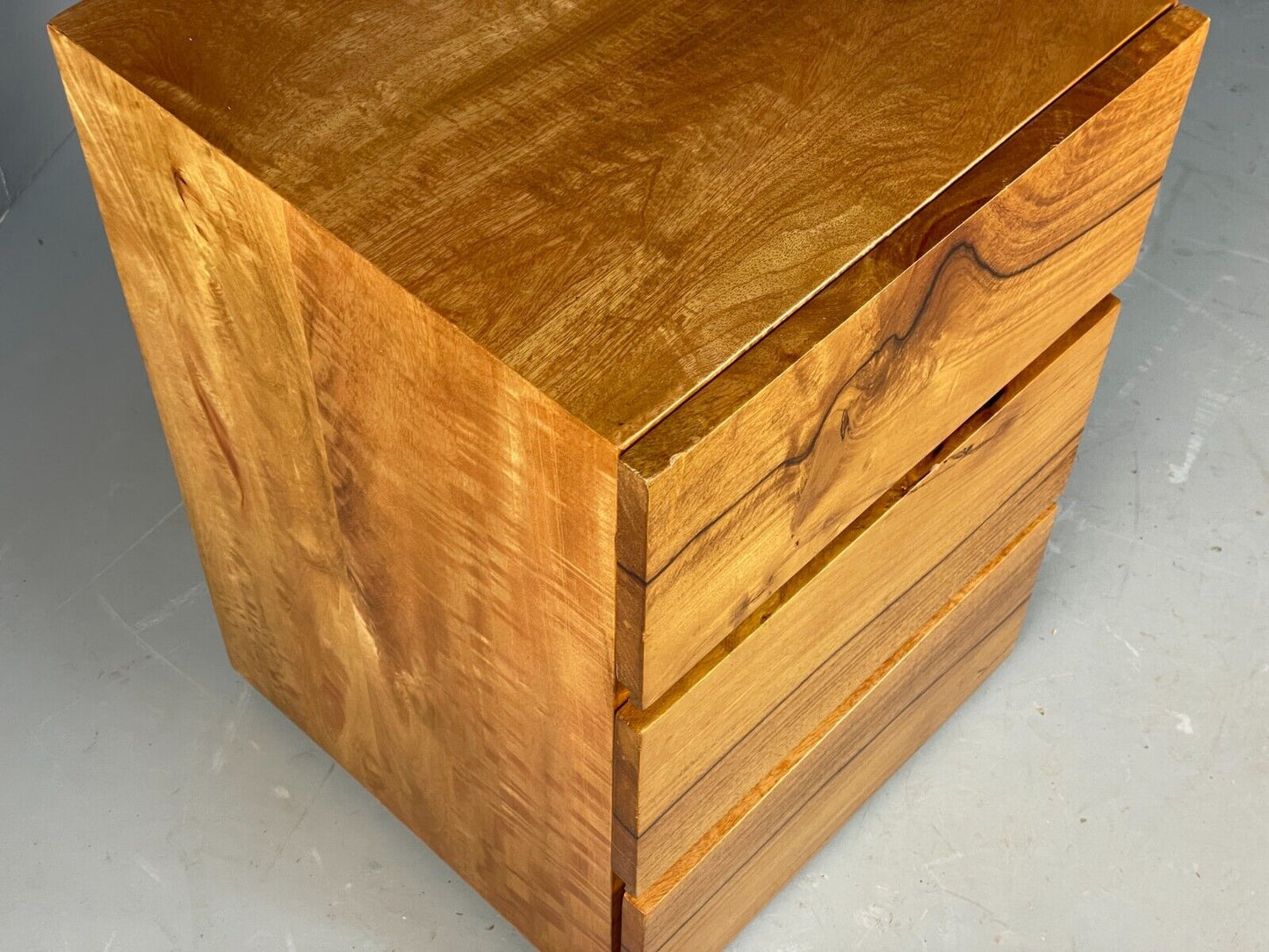 Vintage Chest Of Drawers Solid Spalted Hardwood 1980s EB7564 MWOO