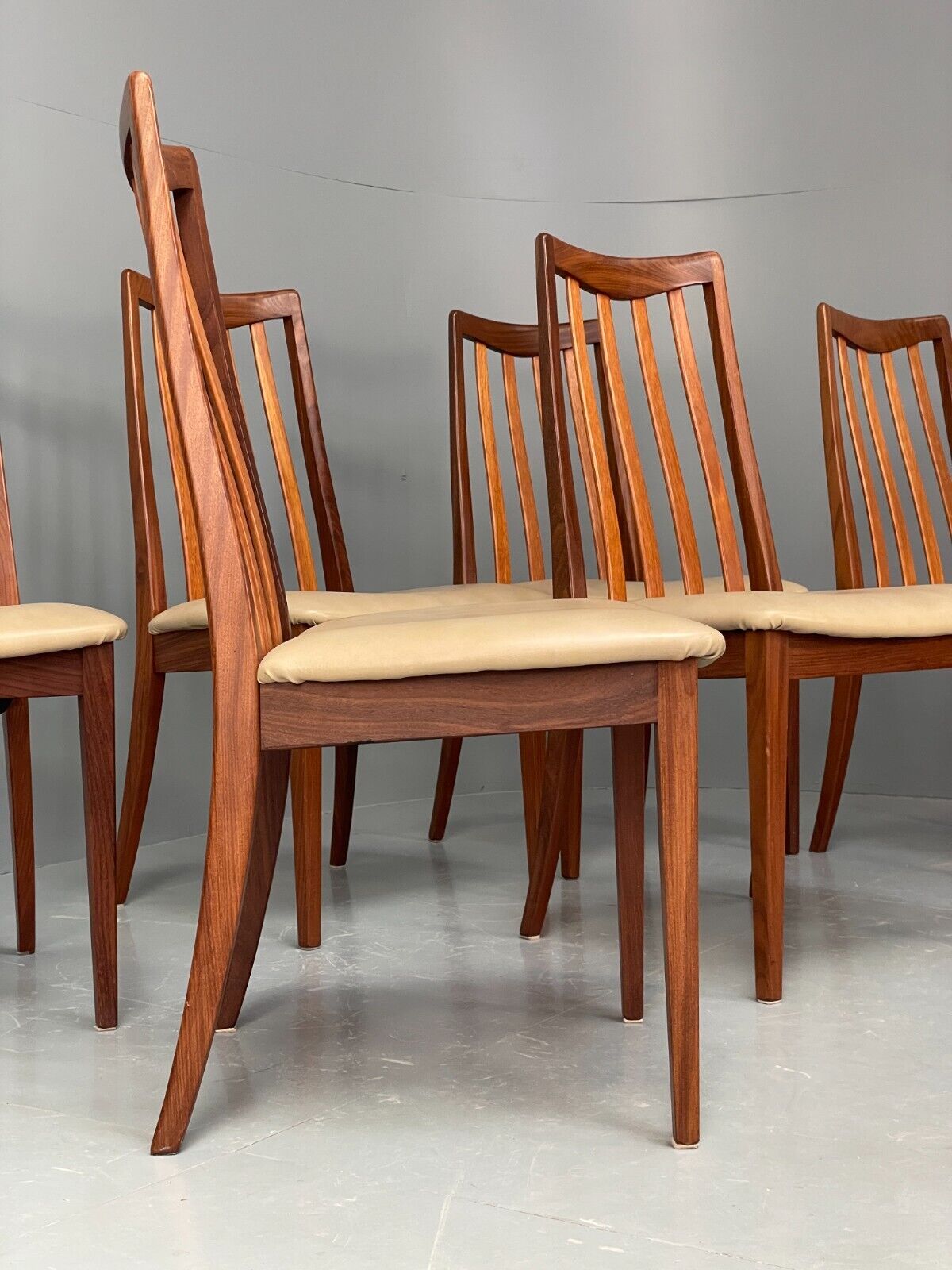 EB6888 Vintage G Plan Teak Dining Chairs Sierra Range Set Of 6 Retro MCM MWOO