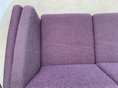 EB2673 Danish Purple Wool Two Seater Sofa Mid-Century Modern Lounge Seating M2SS