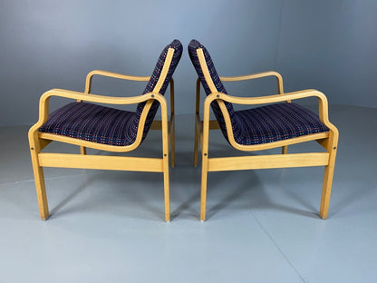 EB4878  Two Farstrup Bentwood Chairs, Aalto Style,  Retro, Vintage MCM MBEN