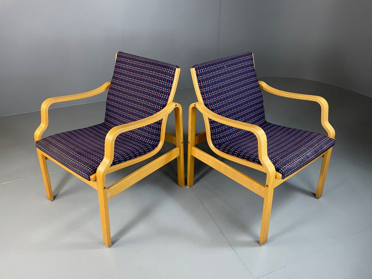 EB4879 Two Farstrup Bentwood Chairs, Aalto Style,  Retro, Vintage MCM  MBEN