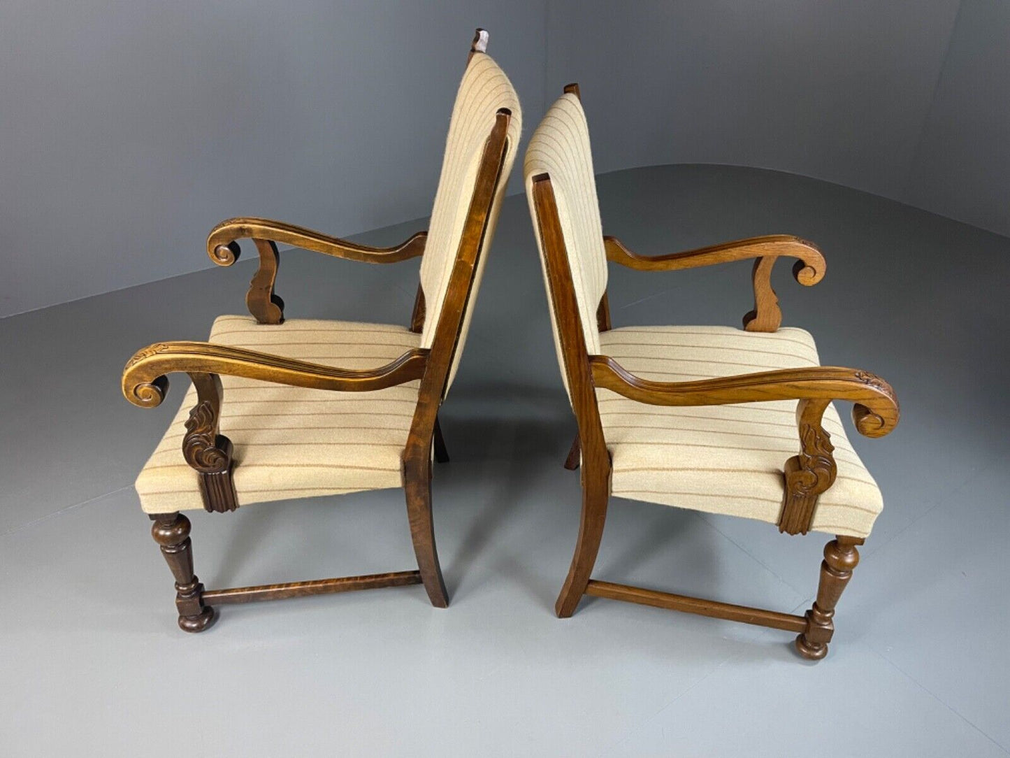 EB5182 A pair of vintage Danish Arm Chairs, Antique Style, 1950s VCAR