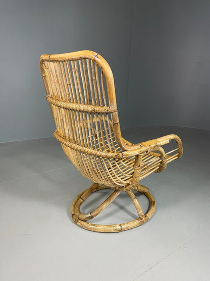 EB6975 Vintage Bamboo Chair 1970s Cane Retro VBER