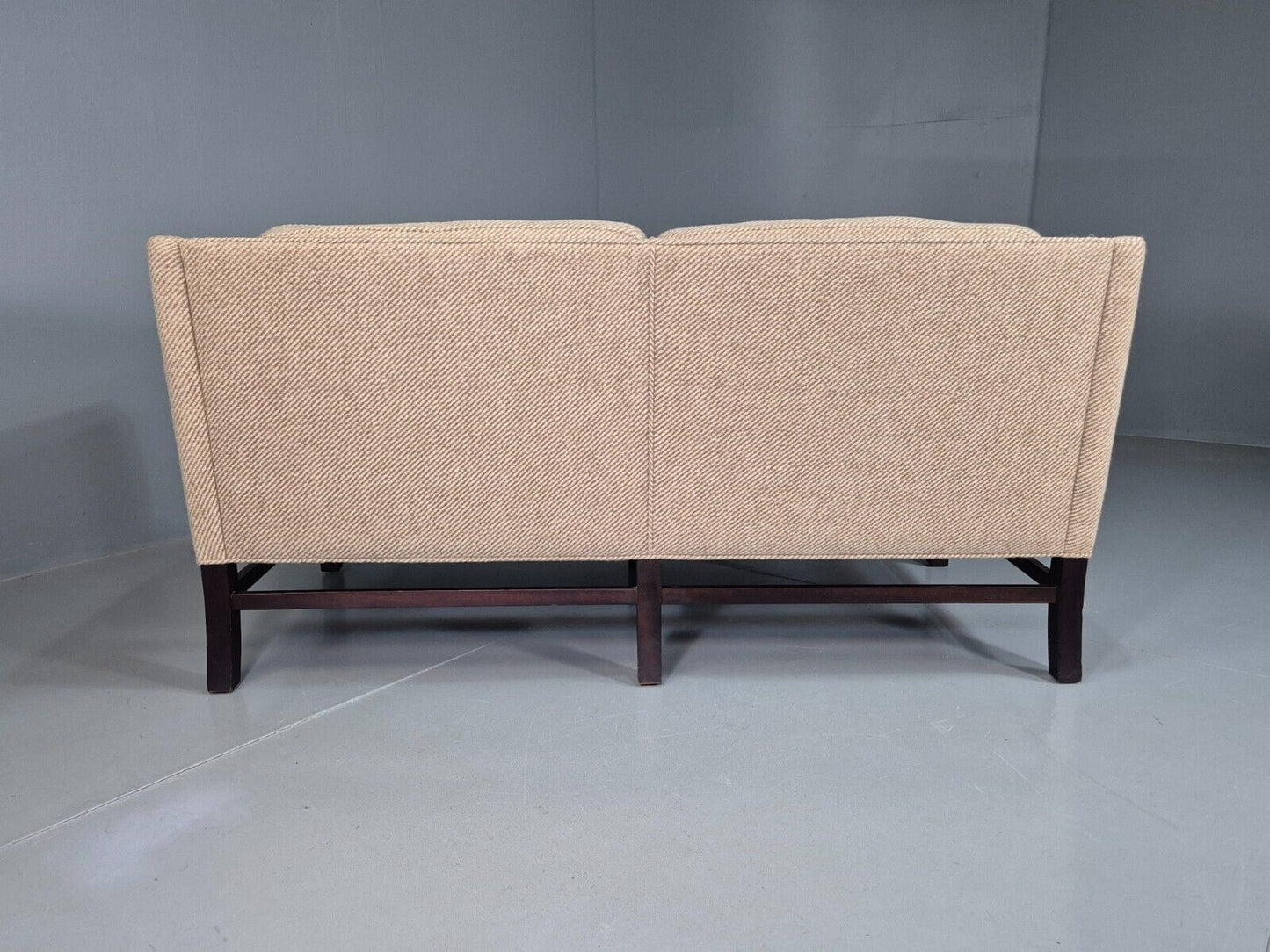 EB7459 Vintage Danish 2 Seat Sofa Cream Beige Wool Retro MCM M2SS