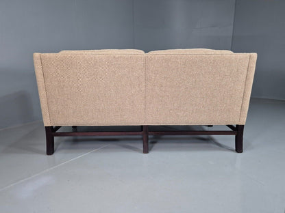 EB7459 Vintage Danish 2 Seat Sofa Cream Beige Wool Retro MCM M2SS