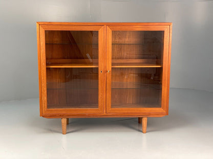 Vintage Danish Teak Glazed Bookcase 1970s Retro EB7943 MWOO