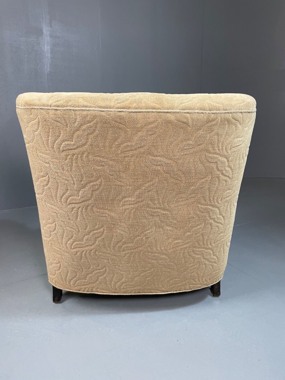 EB4557 Danish Mid Century Deco Style Oak & Cream Fabric Armchair, Retro VCAR