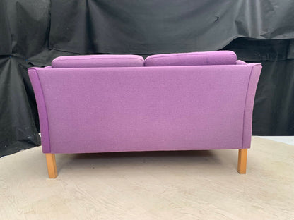 EB2607 Danish Lavender Wool Two Seater Sofa Retro Vintage Lounge Seating M2SS