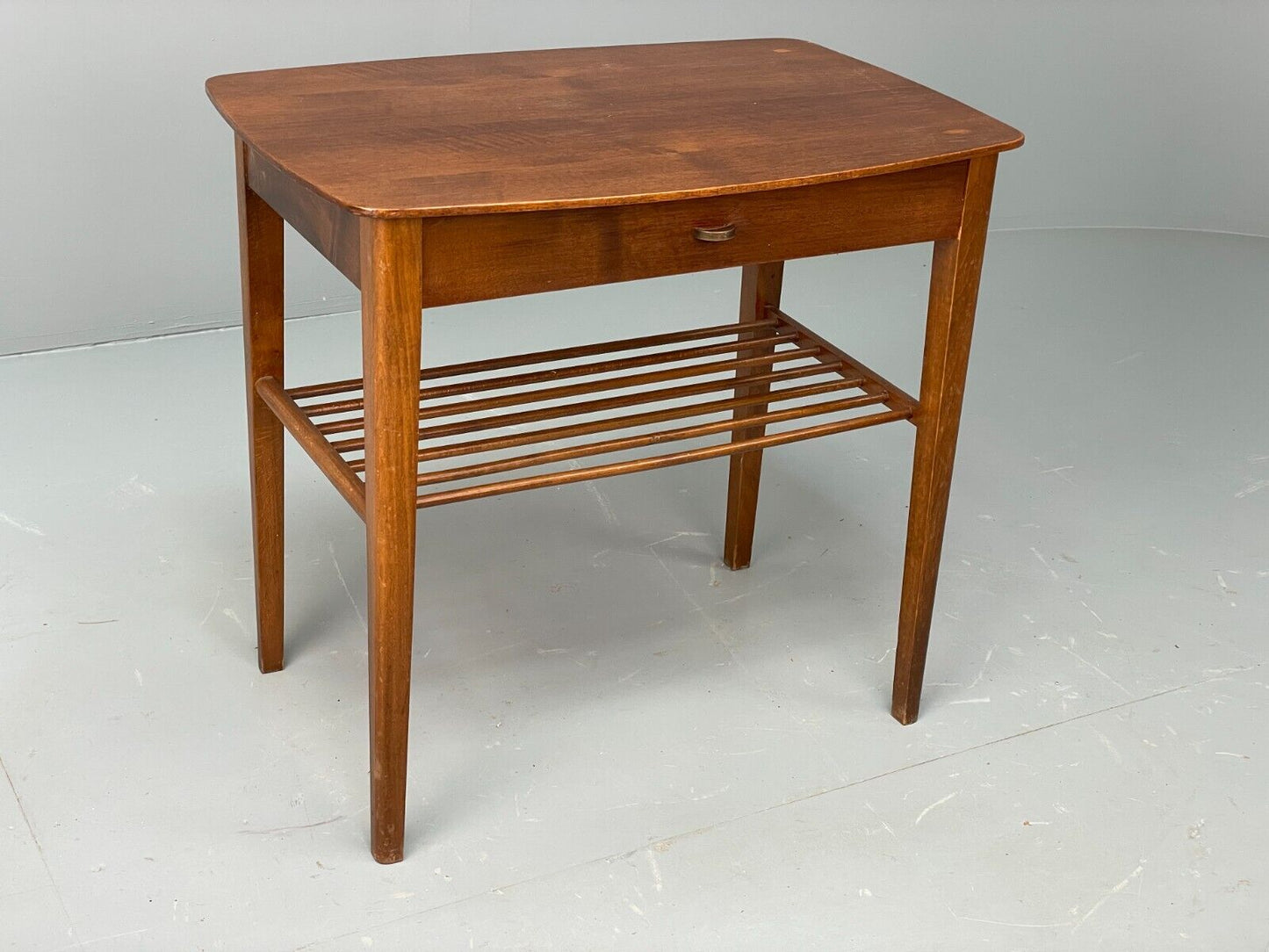 EB6880 Vintage Danish Walnut Bedside Unit Side Table 1950s Retro MWOO