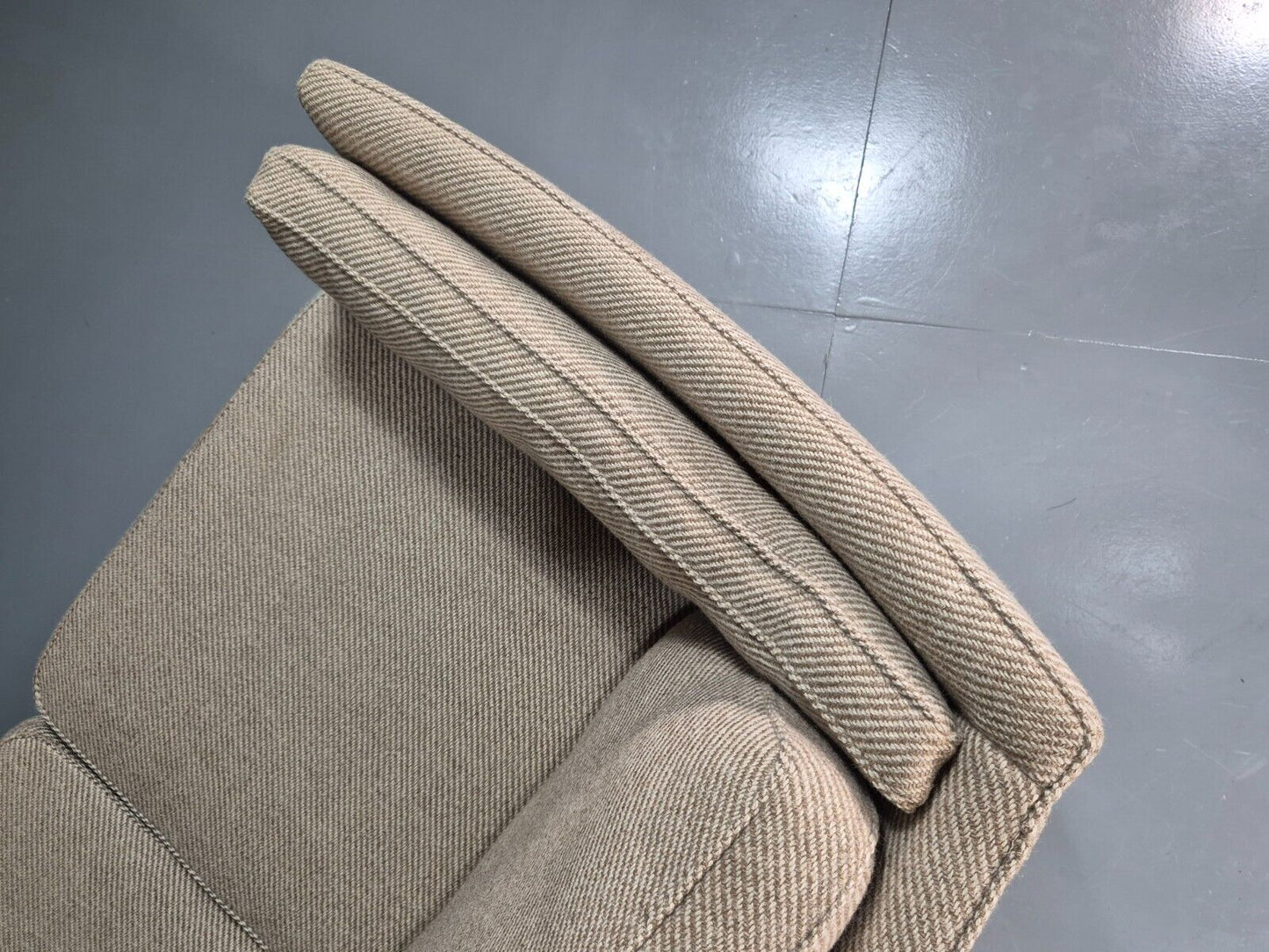 EB7459 Vintage Danish 2 Seat Sofa Cream Beige Wool Retro MCM M2SS