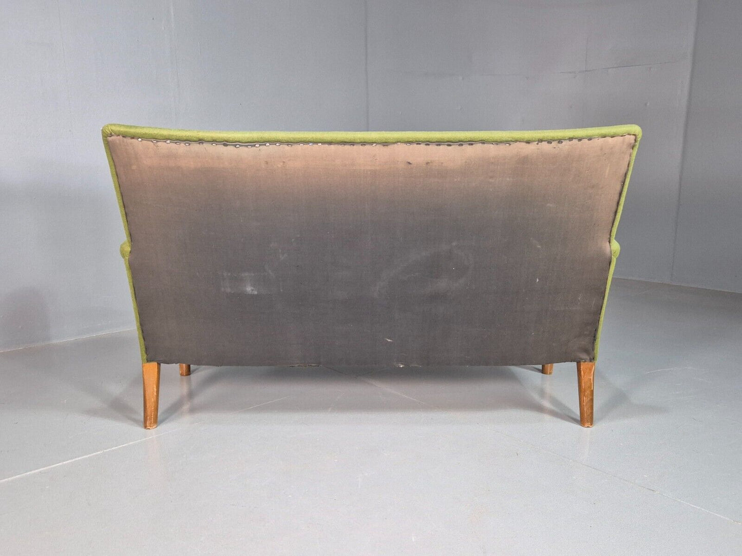 Vintage Danish 2 Seat Sofa Green Fritz Hansen 2 Seat 1950s MCM Retro EB8219 M2SS