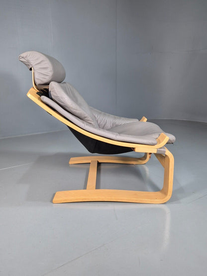 EB7425 Vintage Swedish Lounge Chair Grey Krokken Nelo Fribytter Retro MCM MBEN