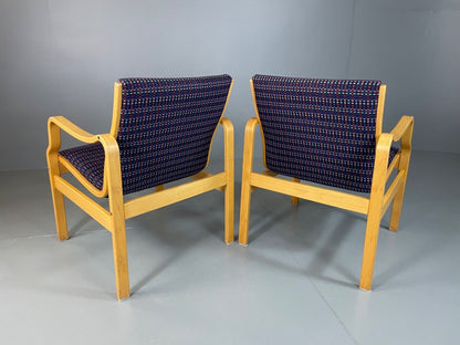 EB4878  Two Farstrup Bentwood Chairs, Aalto Style,  Retro, Vintage MCM MBEN