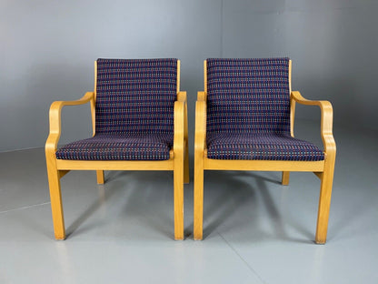 EB4878  Two Farstrup Bentwood Chairs, Aalto Style,  Retro, Vintage MCM MBEN