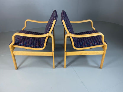 EB5067 Vintage Danish bentwood lounge chairs, Aalto Style, Farstrup. Retro, MBEN