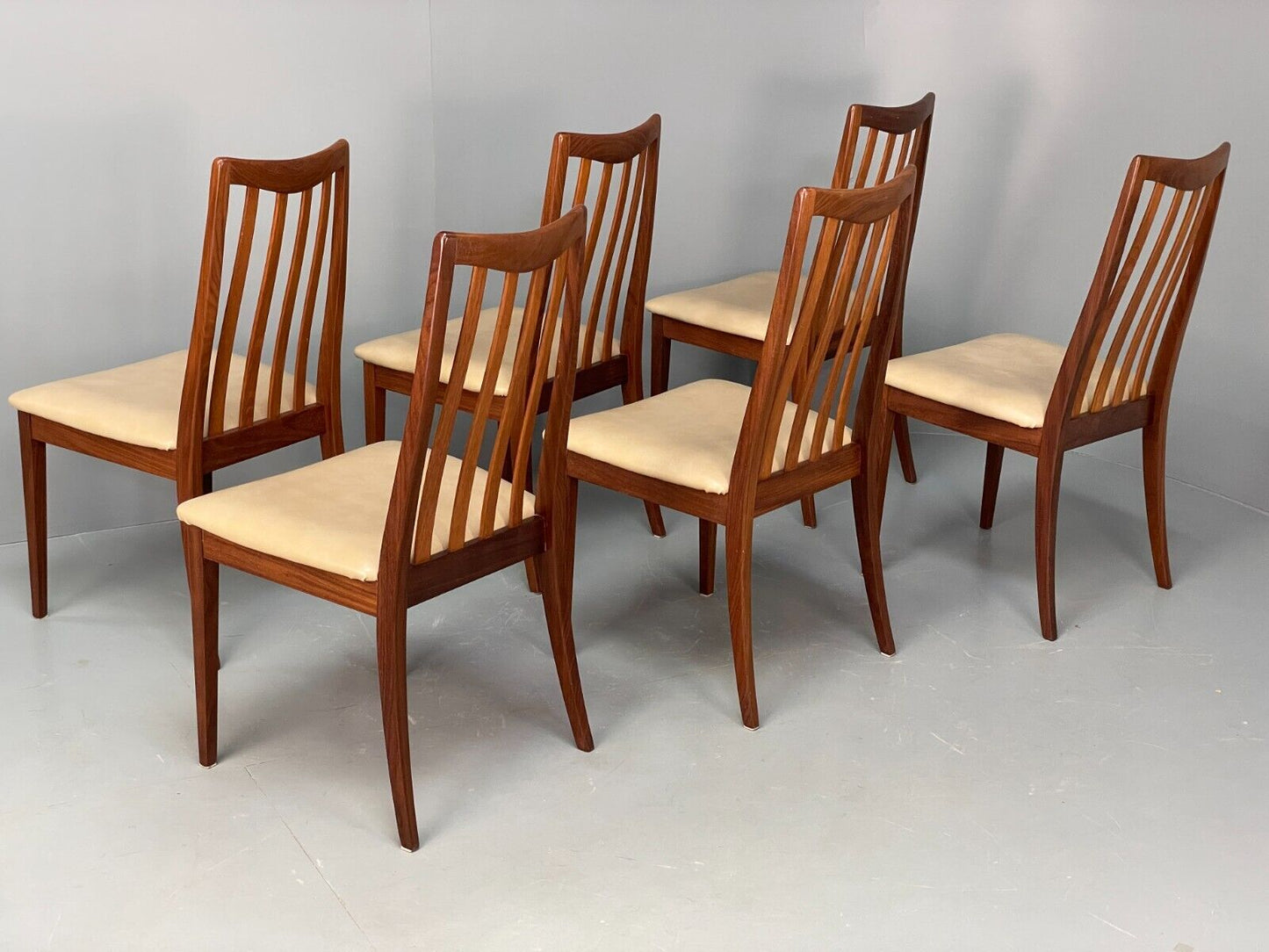 EB6888 Vintage G Plan Teak Dining Chairs Sierra Range Set Of 6 Retro MCM MWOO