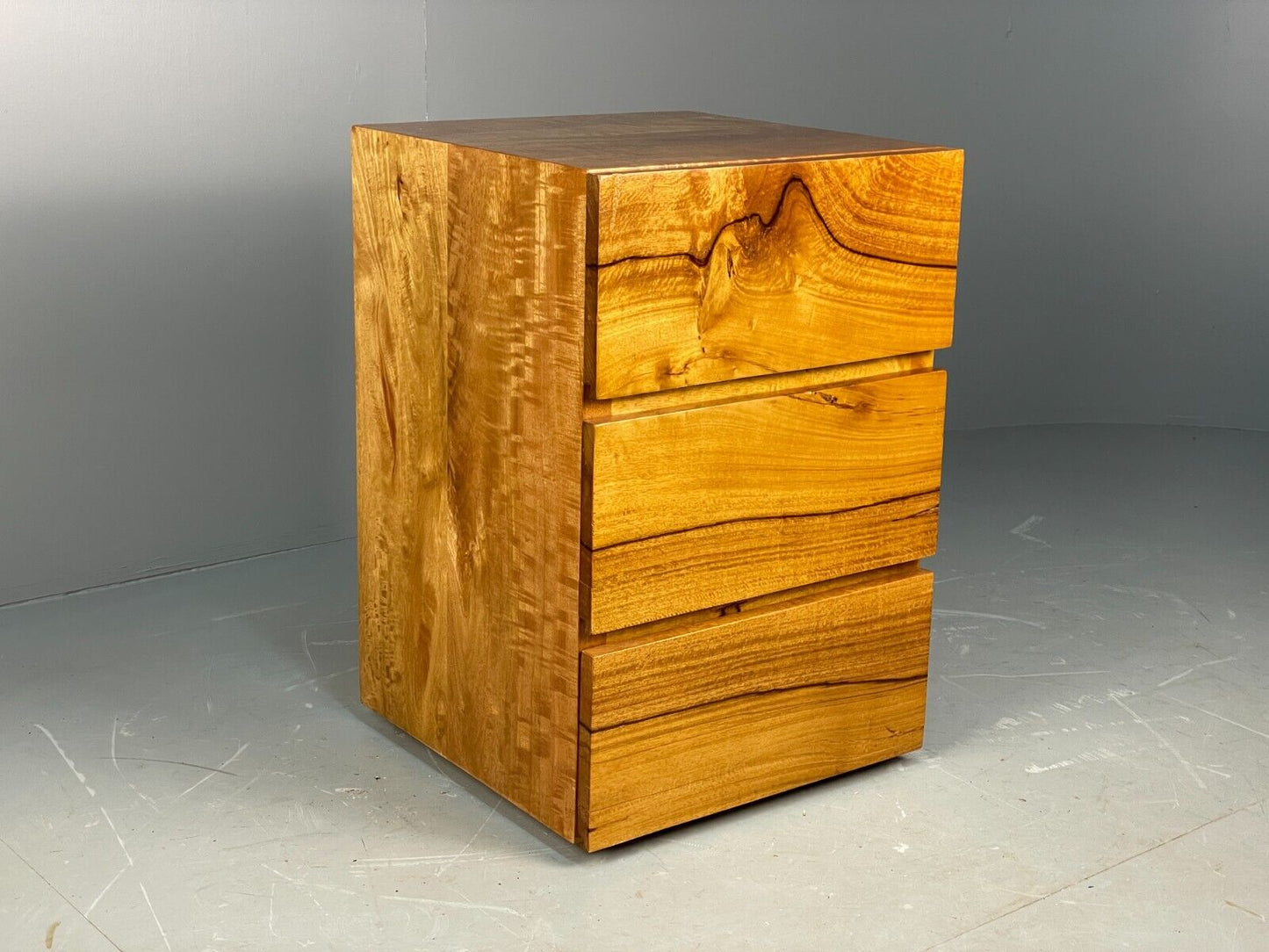 Vintage Chest Of Drawers Solid Spalted Hardwood 1980s EB7564 MWOO