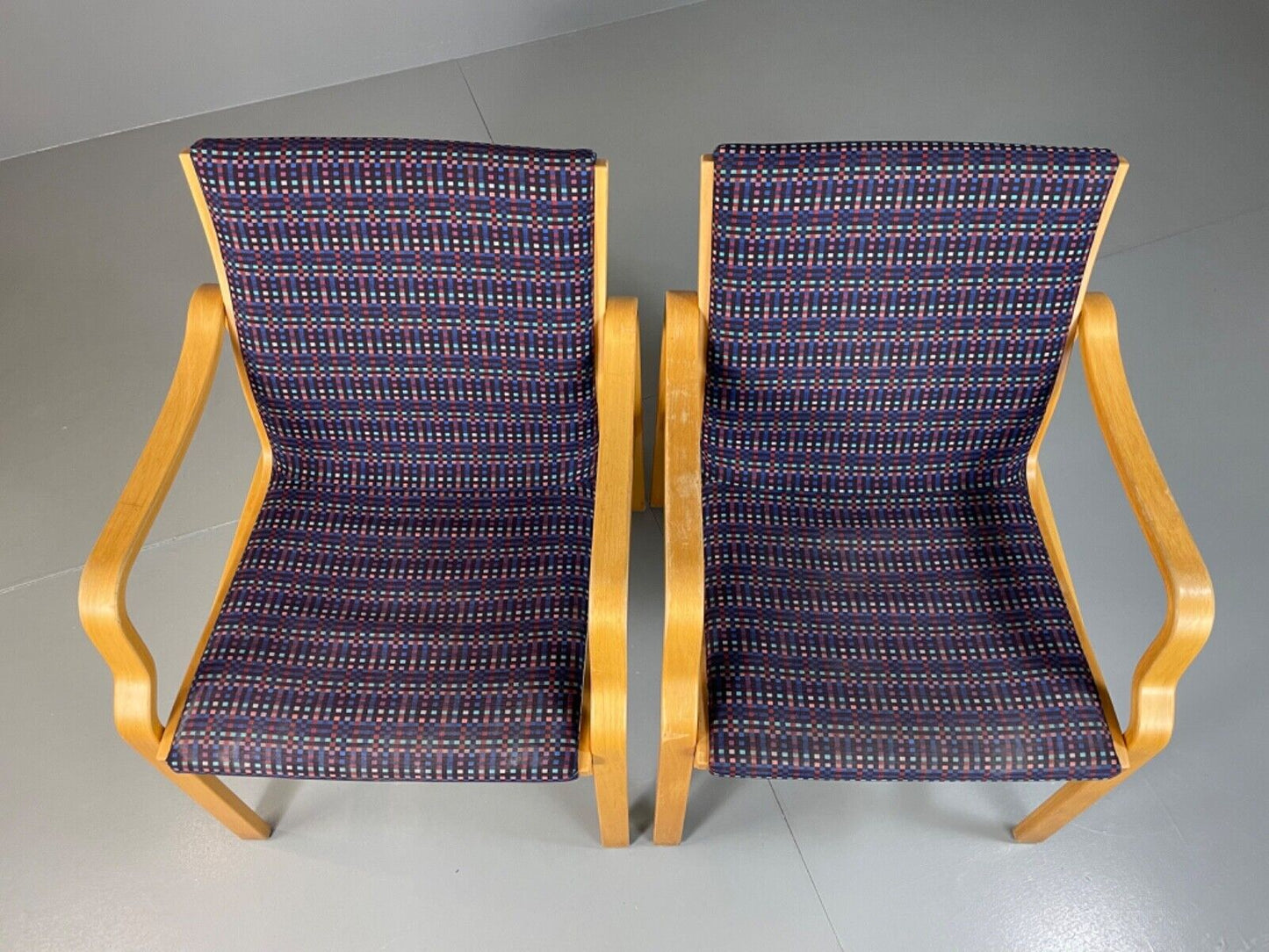 EB5066  Vintage Danish bentwood lounge chairs, Aalto Style, Farstrup. Retro MBEN