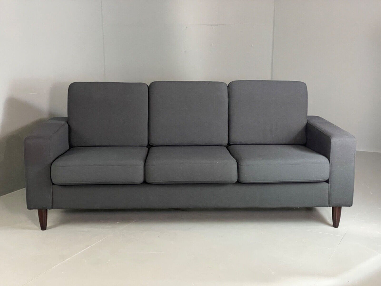 EB6120 Modern Danish Sofa by Hurup Slate Grey Fabric Beech 1980s Style M3SS