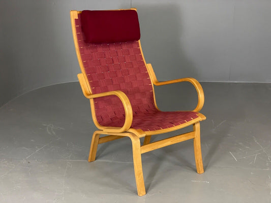 EB6076 Vintage Danish Bentwood Lounge Chair Beech by Bent Olsen For Vejle MBEN