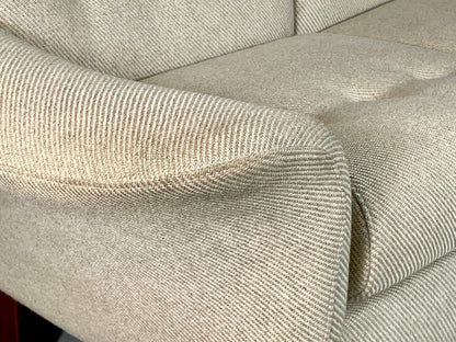 EB6778 Vintage Danish 2 Seat Sofa Cream Wool 1980s Retro MCM M2SS