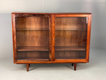 EB7527 Vintage Danish Glazed Display Cabinet 1970s Mid Century Modern MWOO