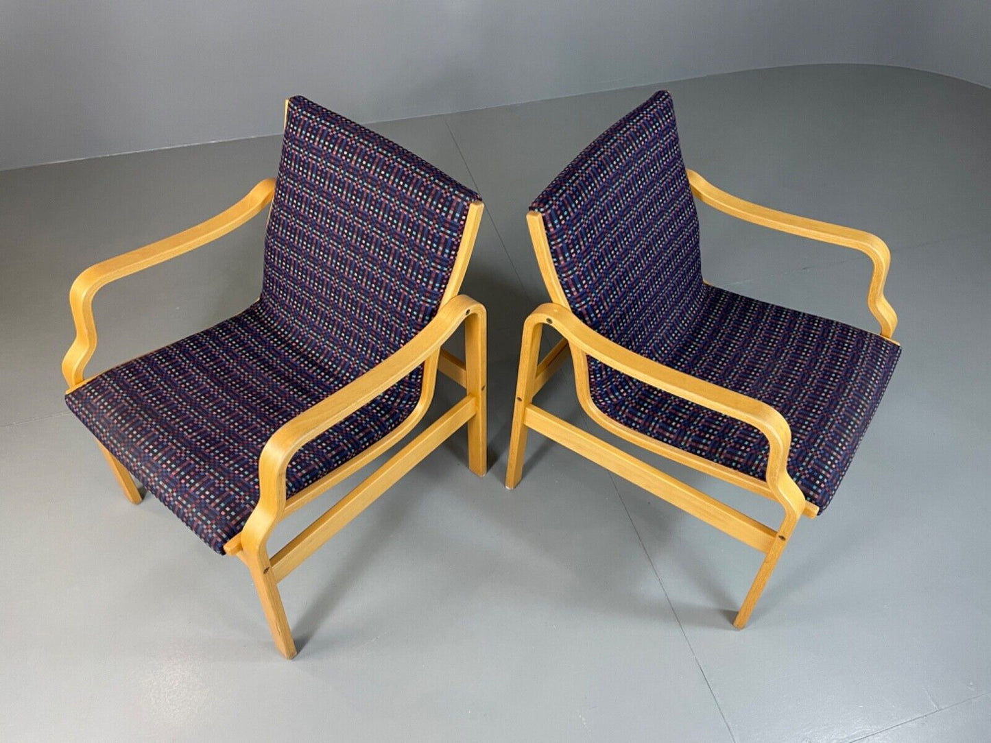 EB4878  Two Farstrup Bentwood Chairs, Aalto Style,  Retro, Vintage MCM MBEN