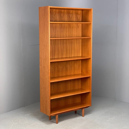 Vintage Danish Tall Teak Shelving Unit 1980s Retro Design EB7843 MWOO