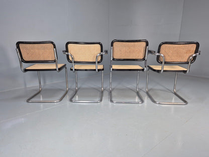 4 Dining Chairs Cesca Split Cane Chrome Breuer 1968 Bauhaus MCM  EB8738 MDIN