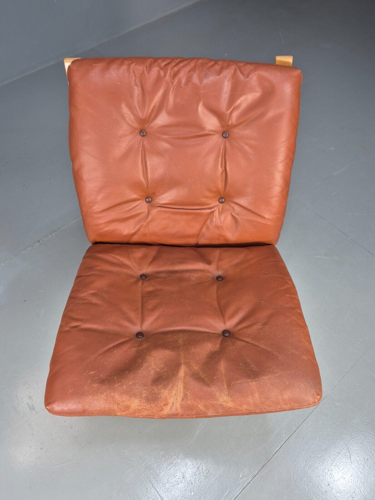 Vintage Danish Lounge Chair Tan Leather Bentwood Siesta Relling MCM EB8734 MBEN