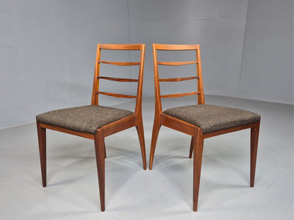 2 Vintage Dining Chairs Green Seats Teak Mcintosh 1960s Retro MCM EB8434 MDIN