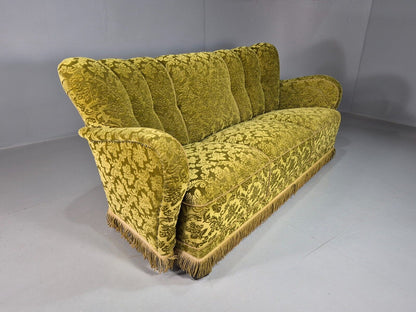 Vintage Danish Sofa Green Moquette Art Deco 1930s Antique EB7790 M3SS