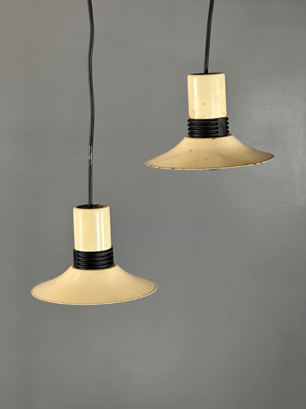 EB4643 Pair of Danish Mid Century Retro Industrial Pendent Lights  LCLW