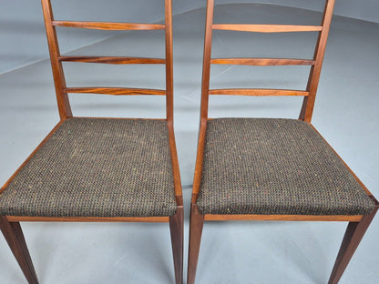 2 Vintage Dining Chairs Green Seats Teak Mcintosh 1960s Retro MCM EB8434 MDIN