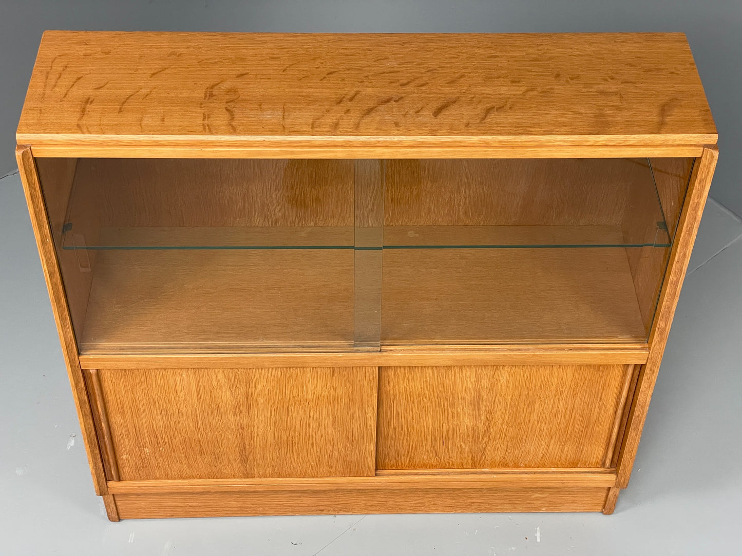 Vintage G Plan Bookcase Oak 1960s Mid Century Glazed Retro Shelving EB12822