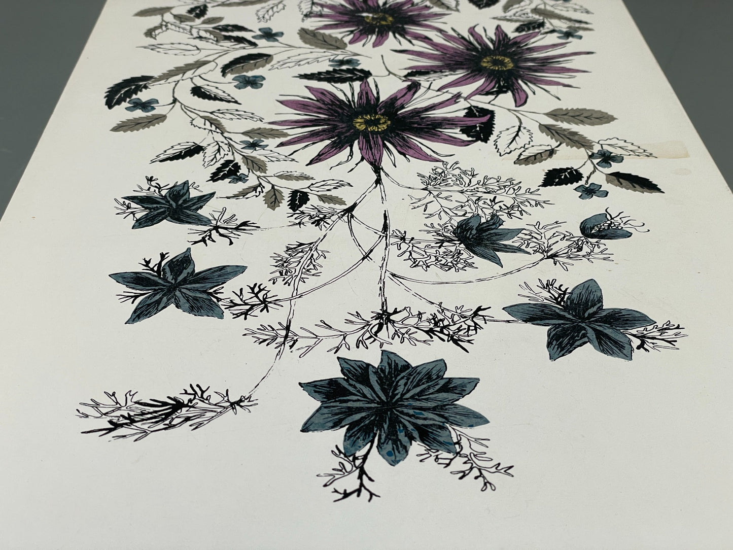 Vintage Habitat Coffee Table 1960s John Piper Design Floral Retro EB12083