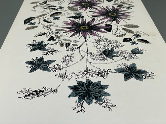 Vintage Habitat Coffee Table 1960s John Piper Design Floral Retro EB12083