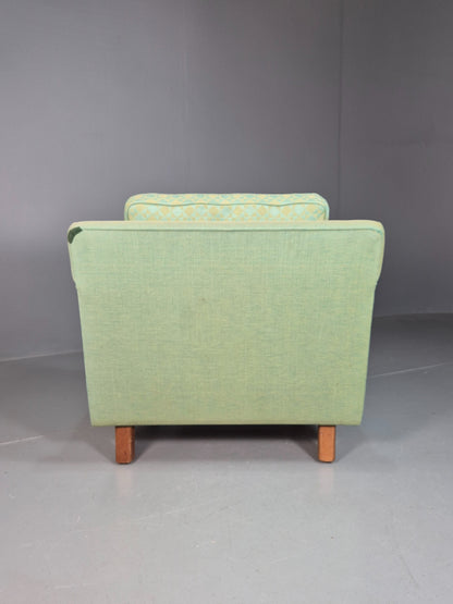 Vintage Mid Century Lounge Chair 1960s SwedishDux Green Retro EB07716