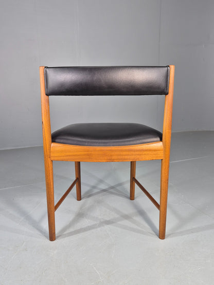 Vintage McIntosh Single Dining Chair Teak Vinyl Roundette Model Retro EB12180