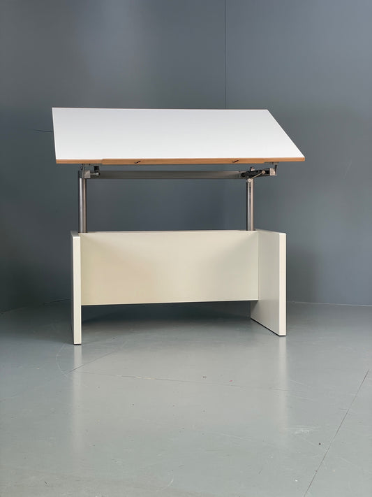 Vintage Hülsta Drawing Desk Architect Height Adjustable Tilting Retro EB12282