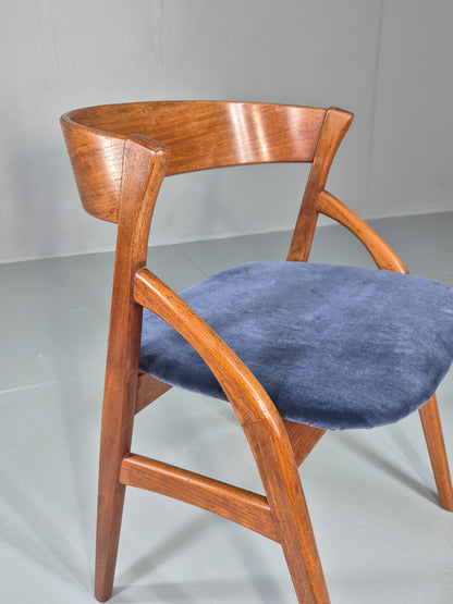 Vintage Teak Dining Chair Mid Century Design Dyrlund New Upholstery  EB12481
