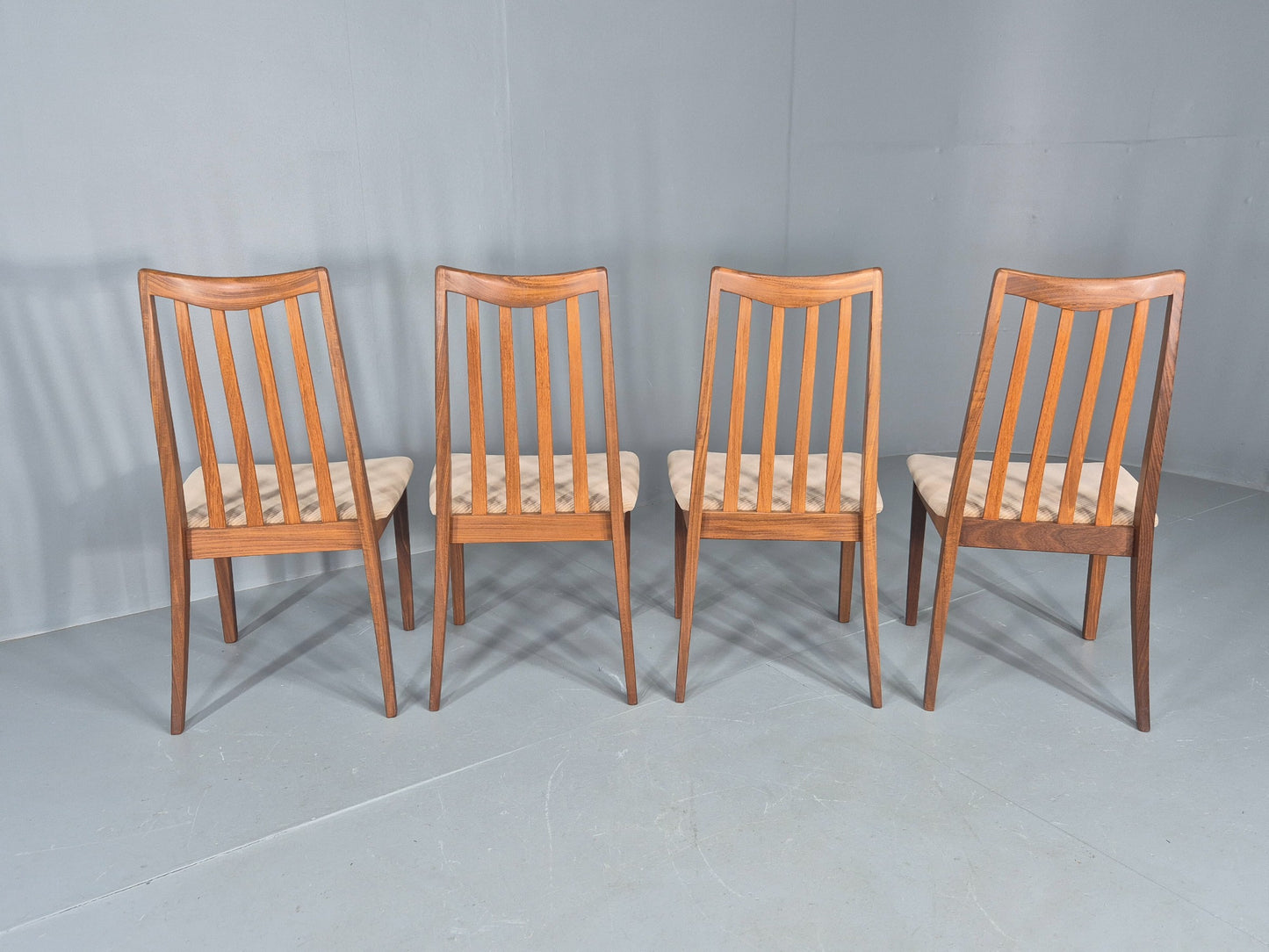 4  Vintage G Plan Dining Chairs Fresco Range Teak 1970s Retro MCM EB12461