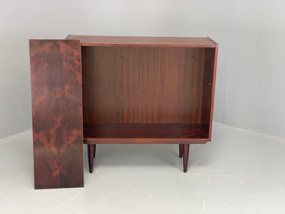 Vintage 1970s Danish Bookcase Darkwood Retro Adjustable Shelving EB12337