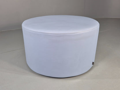 Cube Spaces Round Oversize Ottoman Footstool Leather EB12250