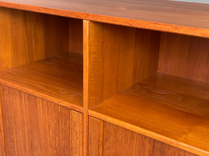 Vintage Teak Cabinet Danish 1970s Retro Mid Century Shelving Cupboard EB12964