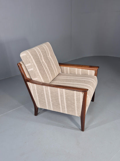 Vintage Mid Century Lounge Chair New Upholstery Swedish 1960s Design EB11137
