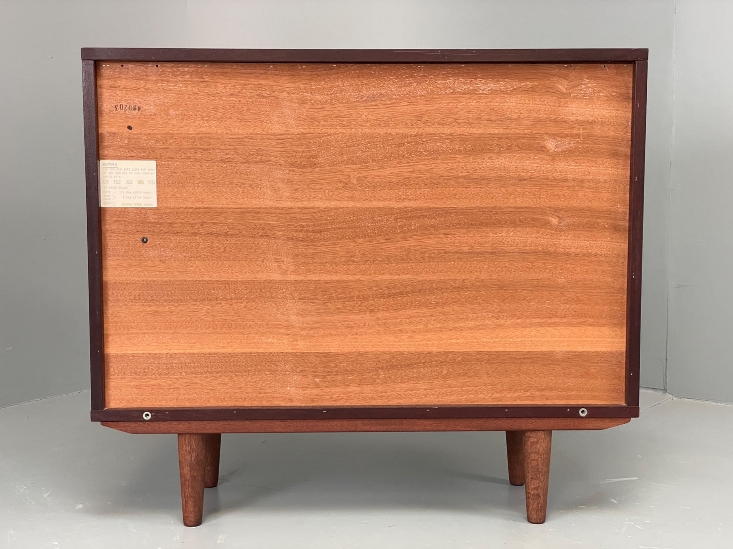 Vintage Dark Oak Bookcase Adjustable Glass Shelving By Beaver & Tapley EB112894
