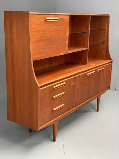 Vintage McIntosh Teak Highboard Wall Unit Shelving 1970s Retro Drawers EB12290